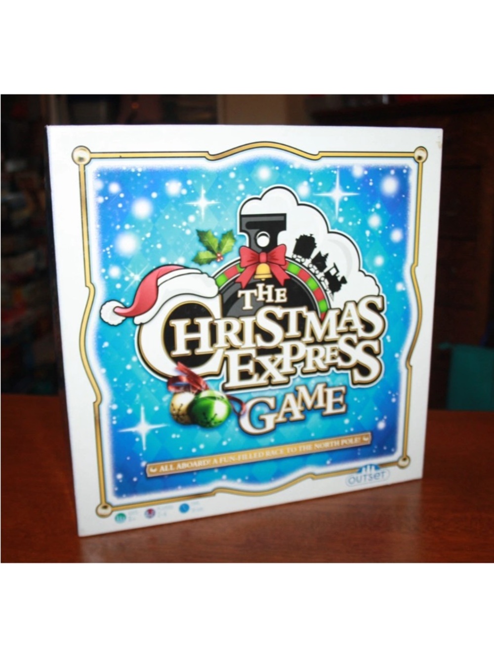 The Christmas Express Game by Outset - Blue Holiday Edition